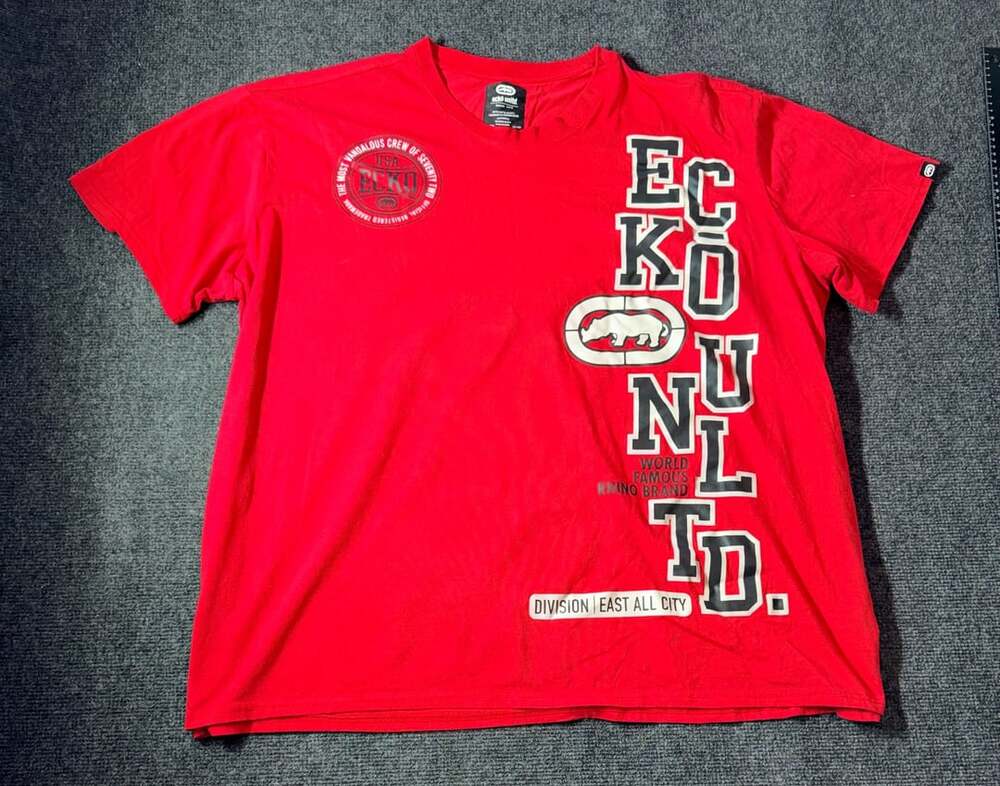 Ecko Unltd T-Shirt Size 5XL Red Spell Out Logo Graphic